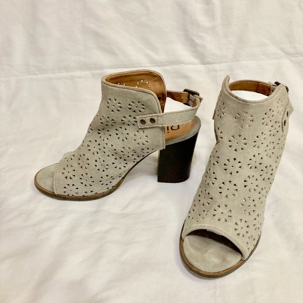 Diba Peep Toe Suede  Bootie